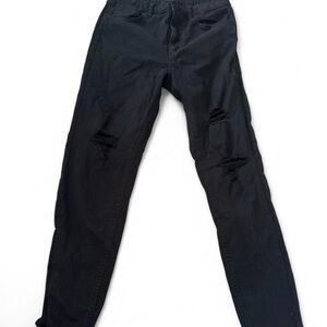 Black Distressed Skinny Jeans